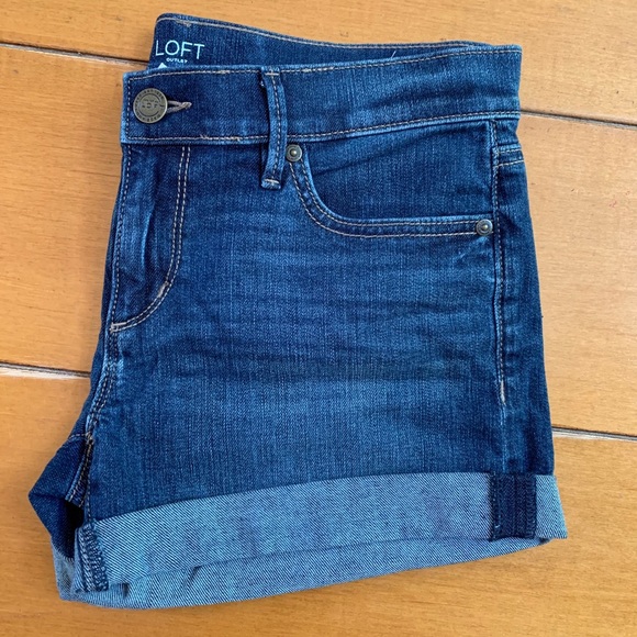 LOFT Pants - LOFT Outlet Denim Roll Shorts